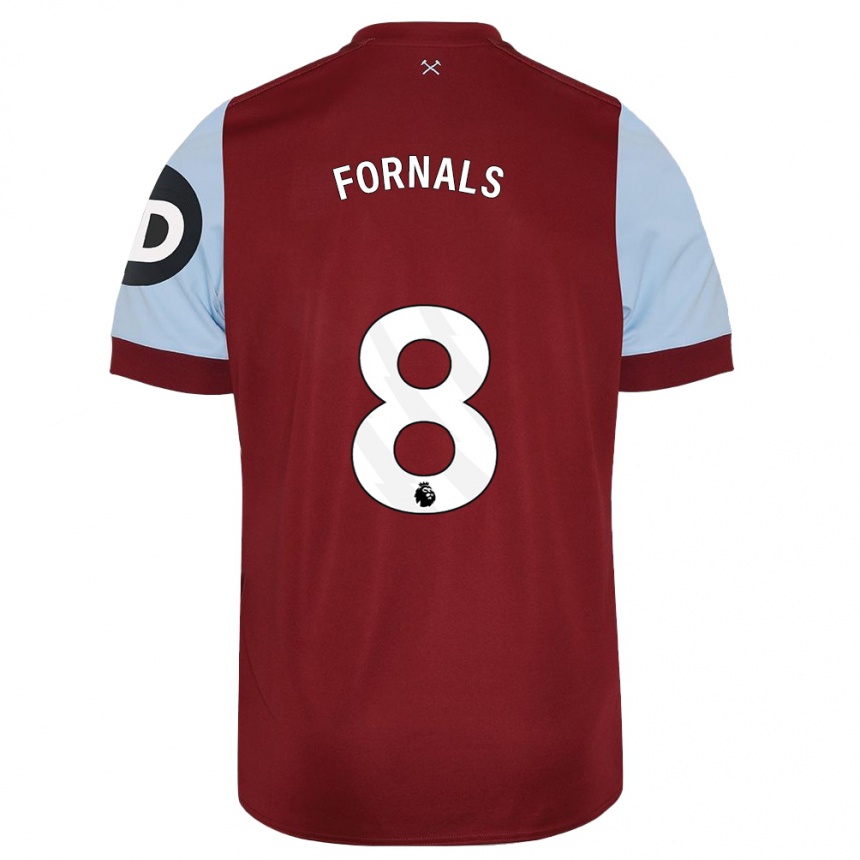 Hombre Fútbol Camiseta Pablo Fornals #8 Granate 1ª Equipación 2023/24 Perú