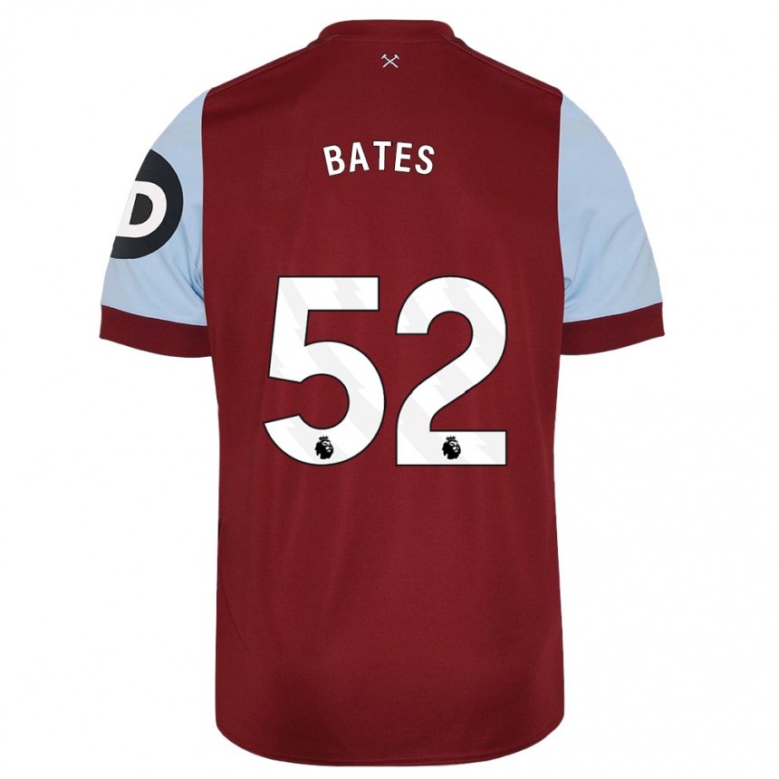 Hombre Fútbol Camiseta Billy Bates #52 Granate 1ª Equipación 2023/24 Perú