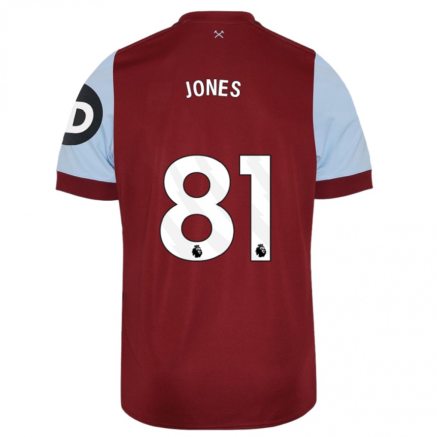 Hombre Fútbol Camiseta Liam Jones #81 Granate 1ª Equipación 2023/24 Perú