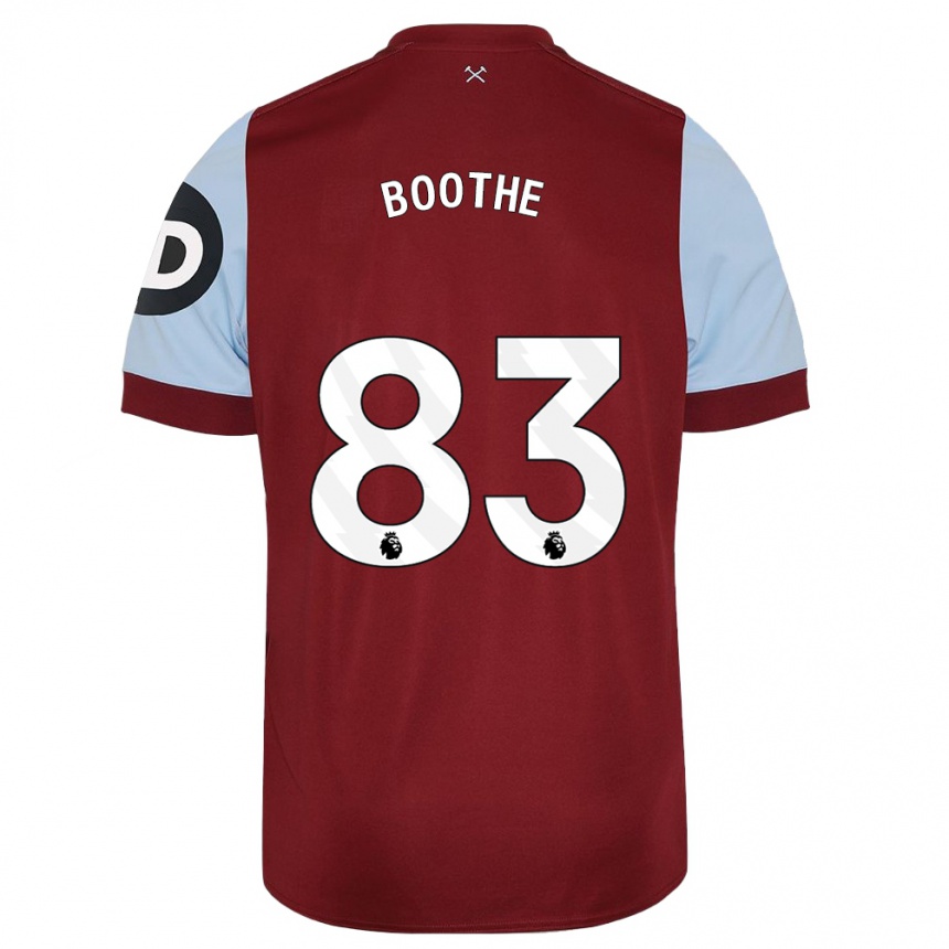 Hombre Fútbol Camiseta Sebastian Boothe #83 Granate 1ª Equipación 2023/24 Perú