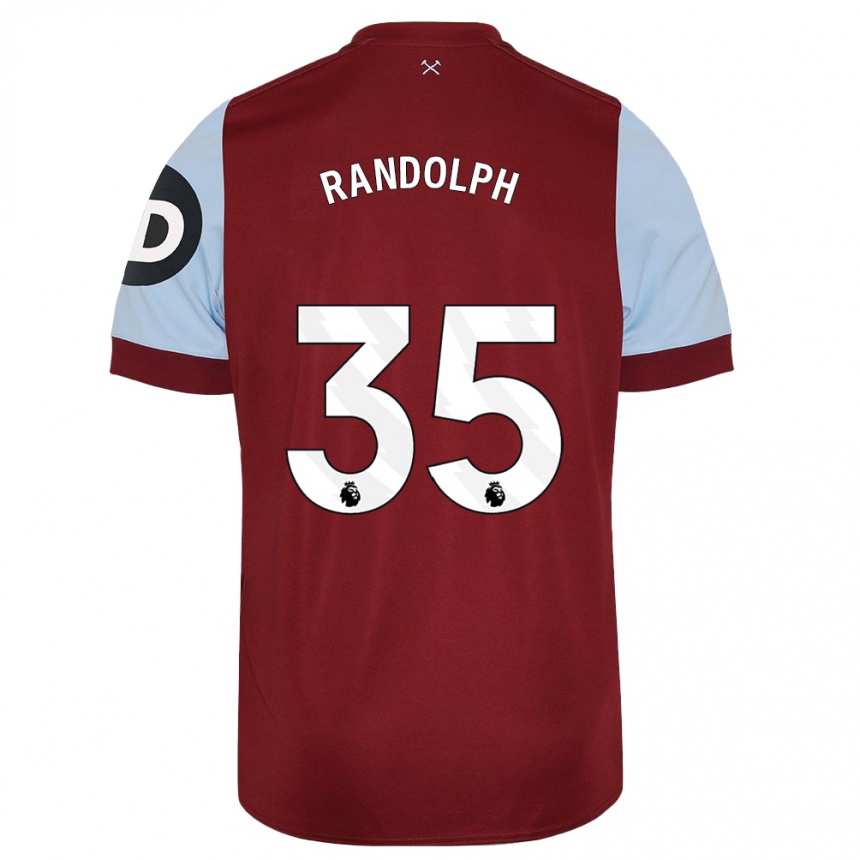 Hombre Fútbol Camiseta Darren Randolph #35 Granate 1ª Equipación 2023/24 Perú