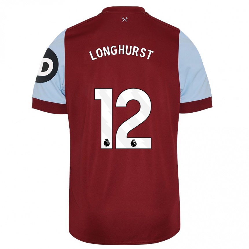 Hombre Fútbol Camiseta Kate Longhurst #12 Granate 1ª Equipación 2023/24 Perú