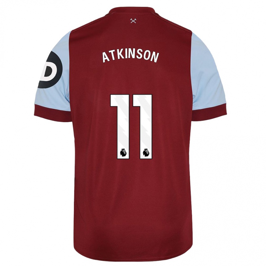 Hombre Fútbol Camiseta Izzy Atkinson #11 Granate 1ª Equipación 2023/24 Perú