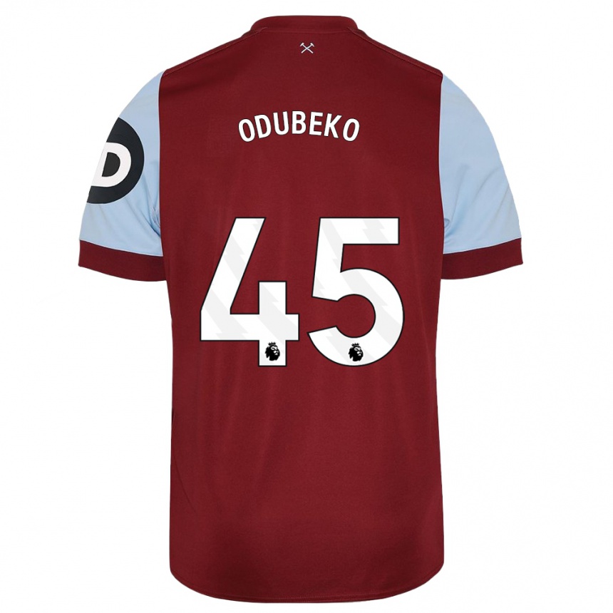 Hombre Fútbol Camiseta Mipo Odubeko #45 Granate 1ª Equipación 2023/24 Perú