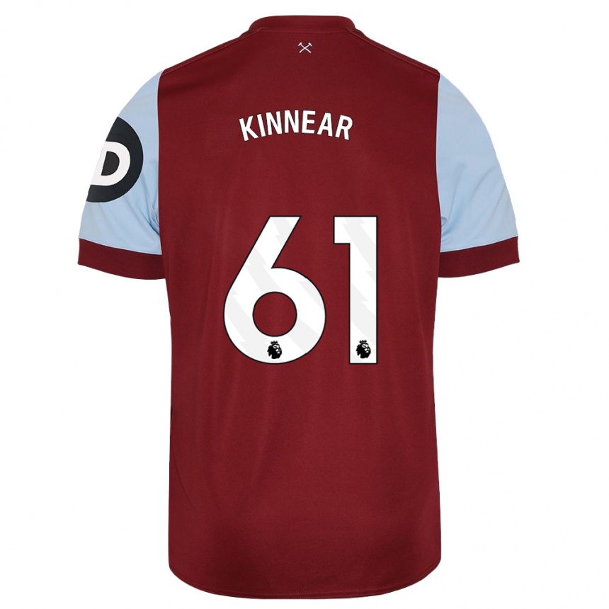 Hombre Fútbol Camiseta Brian Kinnear #61 Granate 1ª Equipación 2023/24 Perú