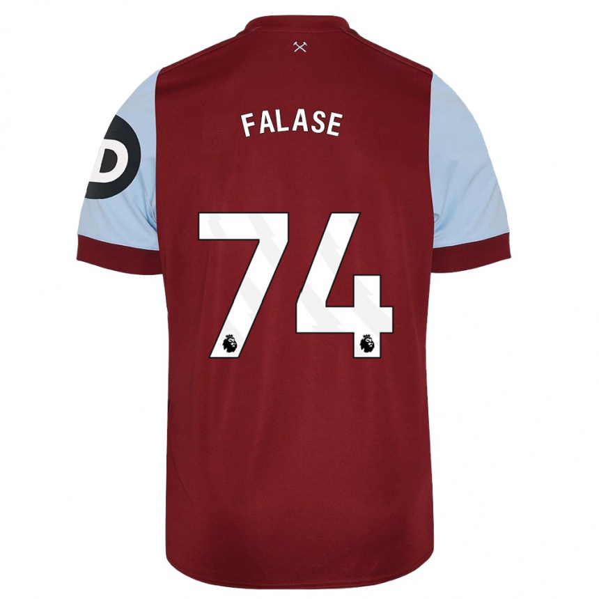 Hombre Fútbol Camiseta Asher Falase #74 Granate 1ª Equipación 2023/24 Perú