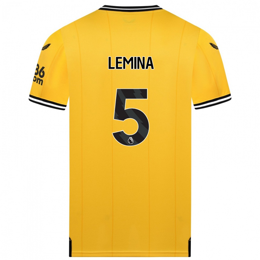 Hombre Fútbol Camiseta Mario Lemina #5 Amarillo 1ª Equipación 2023/24 Perú