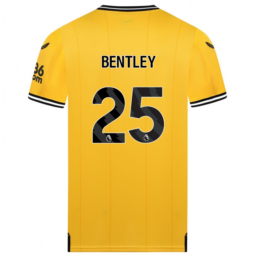 Hombre Fútbol Camiseta Daniel Bentley #25 Amarillo 1ª Equipación 2023/24 Perú