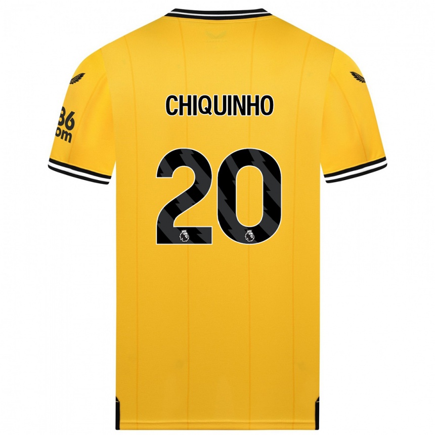 Hombre Fútbol Camiseta Chiquinho #20 Amarillo 1ª Equipación 2023/24 Perú