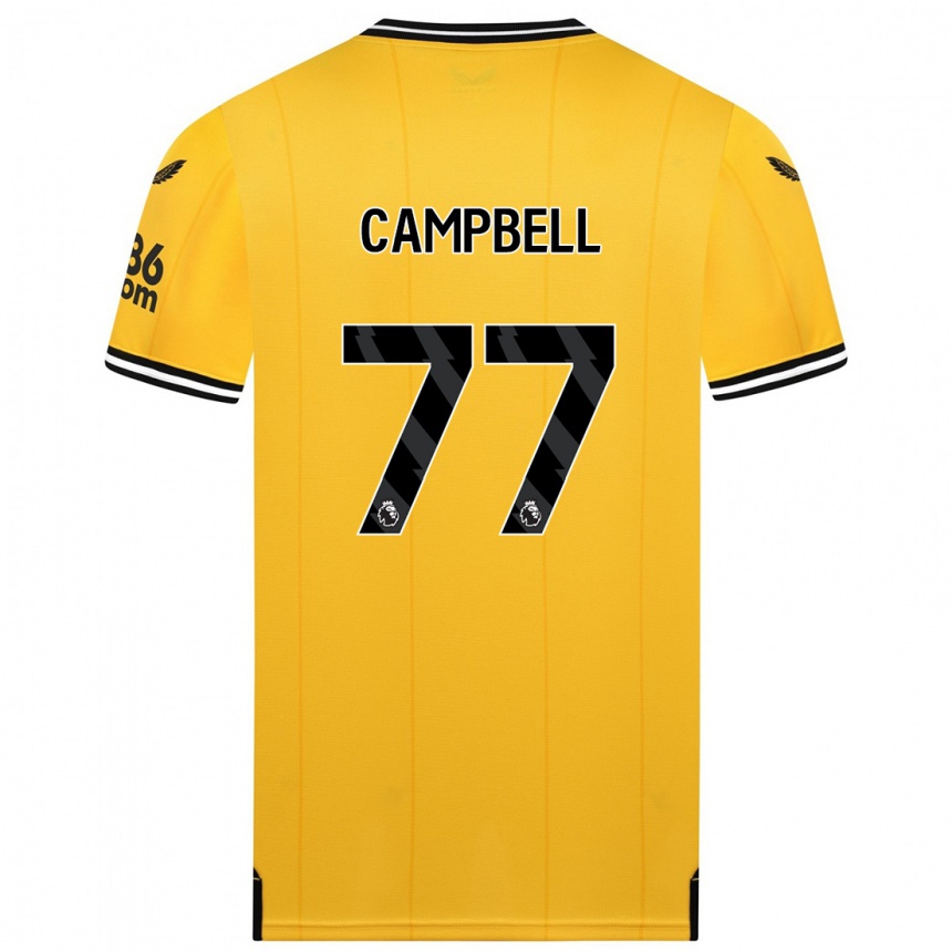 Hombre Fútbol Camiseta Chem Campbell #77 Amarillo 1ª Equipación 2023/24 Perú