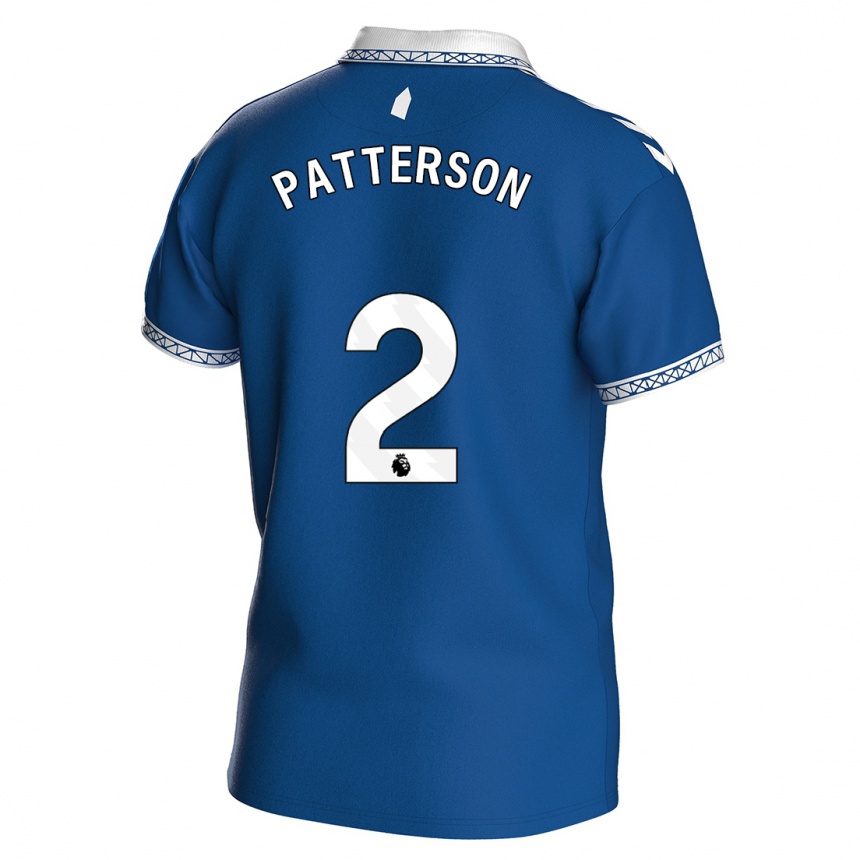 Hombre Fútbol Camiseta Nathan Patterson #2 Azul Real 1ª Equipación 2023/24 Perú