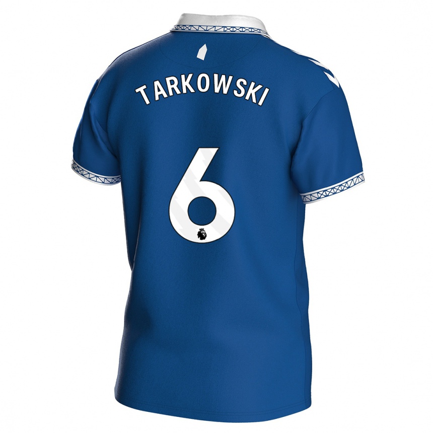 Hombre Fútbol Camiseta James Tarkowski #6 Azul Real 1ª Equipación 2023/24 Perú