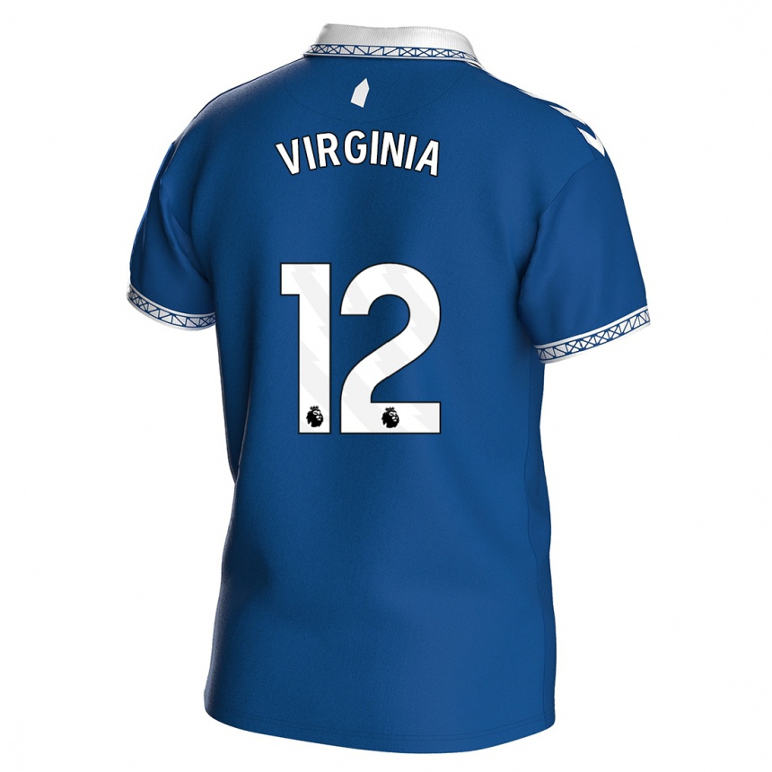 Hombre Fútbol Camiseta João Virgínia #12 Azul Real 1ª Equipación 2023/24 Perú