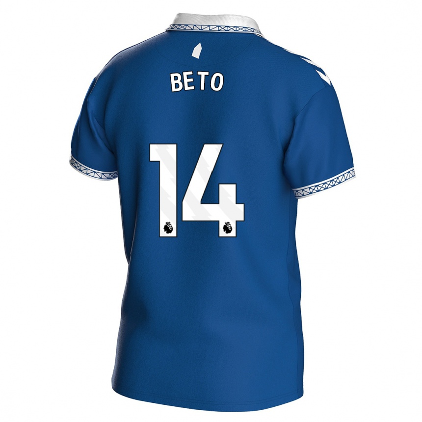 Hombre Fútbol Camiseta Beto #14 Azul Real 1ª Equipación 2023/24 Perú