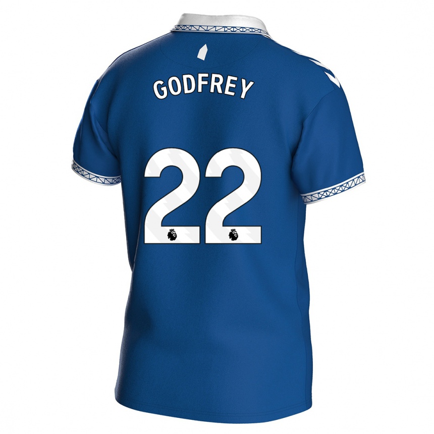 Hombre Fútbol Camiseta Ben Godfrey #22 Azul Real 1ª Equipación 2023/24 Perú