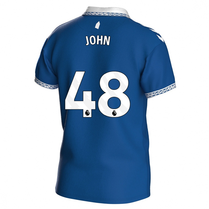 Hombre Fútbol Camiseta Kyle John #48 Azul Real 1ª Equipación 2023/24 Perú