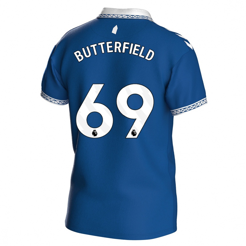 Hombre Fútbol Camiseta Luke Butterfield #69 Azul Real 1ª Equipación 2023/24 Perú