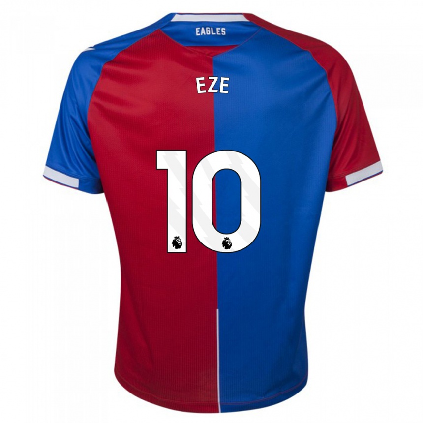 Hombre Fútbol Camiseta Eberechi Eze #10 Rojo Azul 1ª Equipación 2023/24 Perú