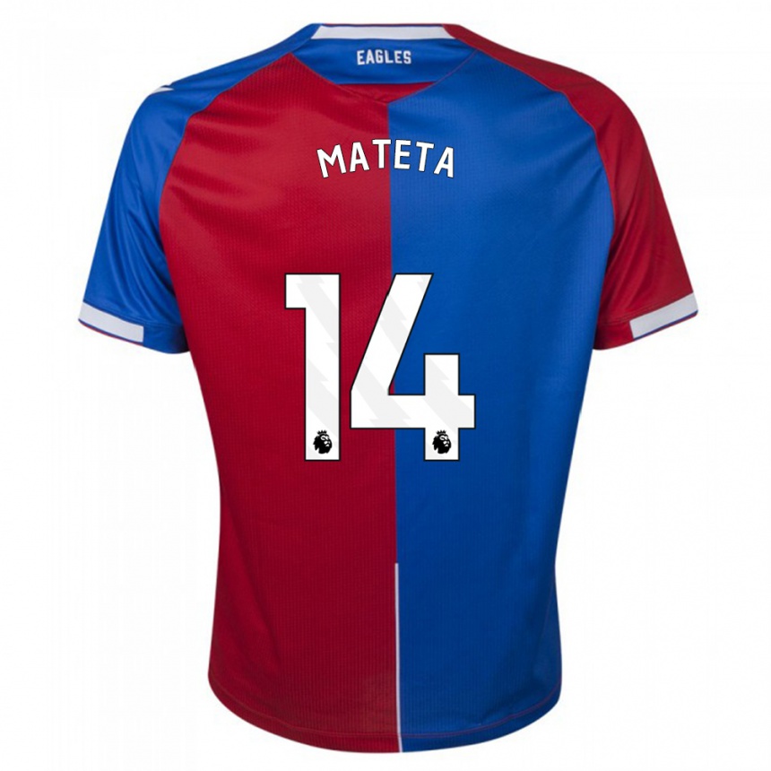 Hombre Fútbol Camiseta Jean-Philippe Mateta #14 Rojo Azul 1ª Equipación 2023/24 Perú