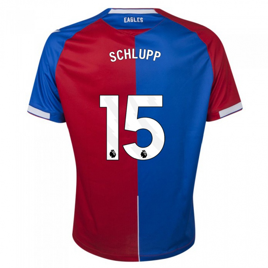 Hombre Fútbol Camiseta Jeffrey Schlupp #15 Rojo Azul 1ª Equipación 2023/24 Perú