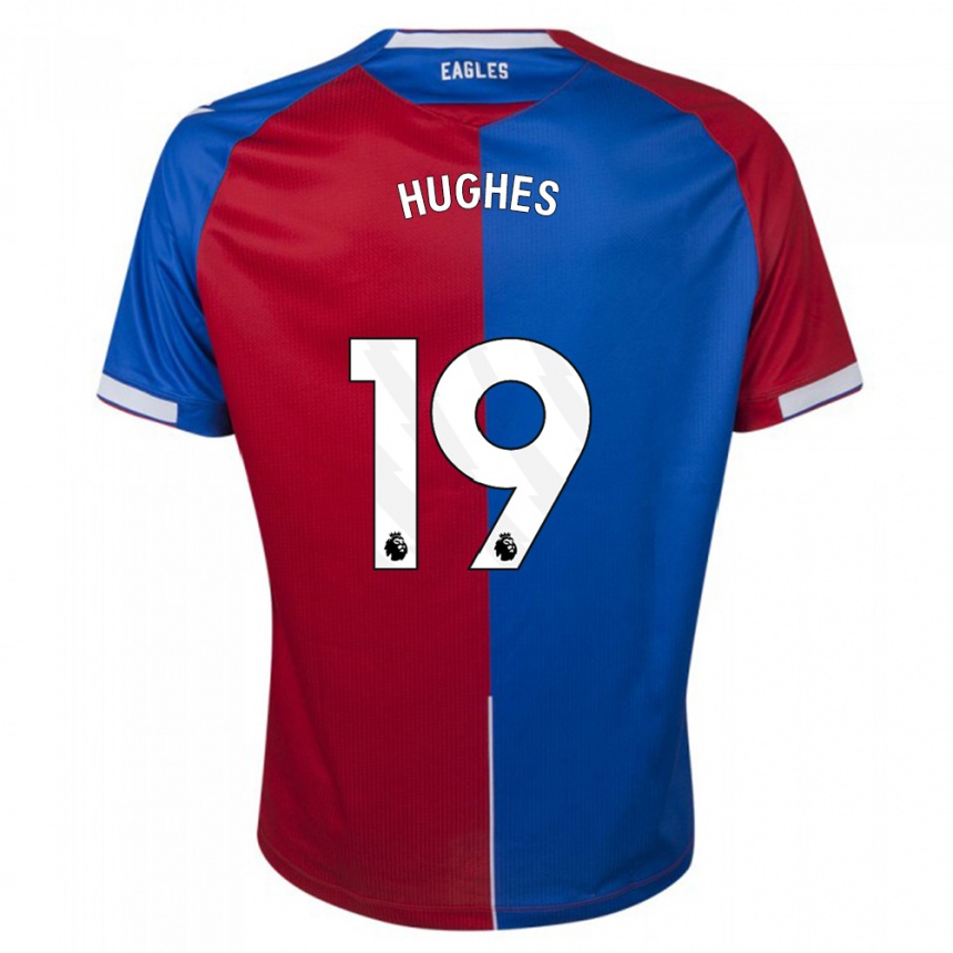 Hombre Fútbol Camiseta Will Hughes #19 Rojo Azul 1ª Equipación 2023/24 Perú