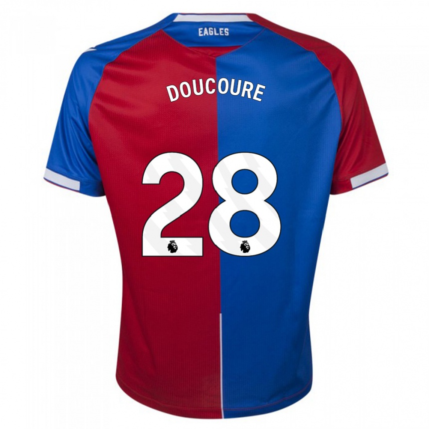 Hombre Fútbol Camiseta Cheick Doucoure #28 Rojo Azul 1ª Equipación 2023/24 Perú