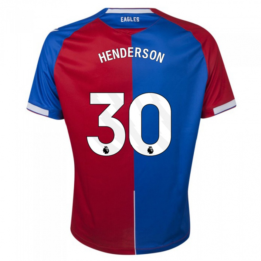 Hombre Fútbol Camiseta Dean Henderson #30 Rojo Azul 1ª Equipación 2023/24 Perú