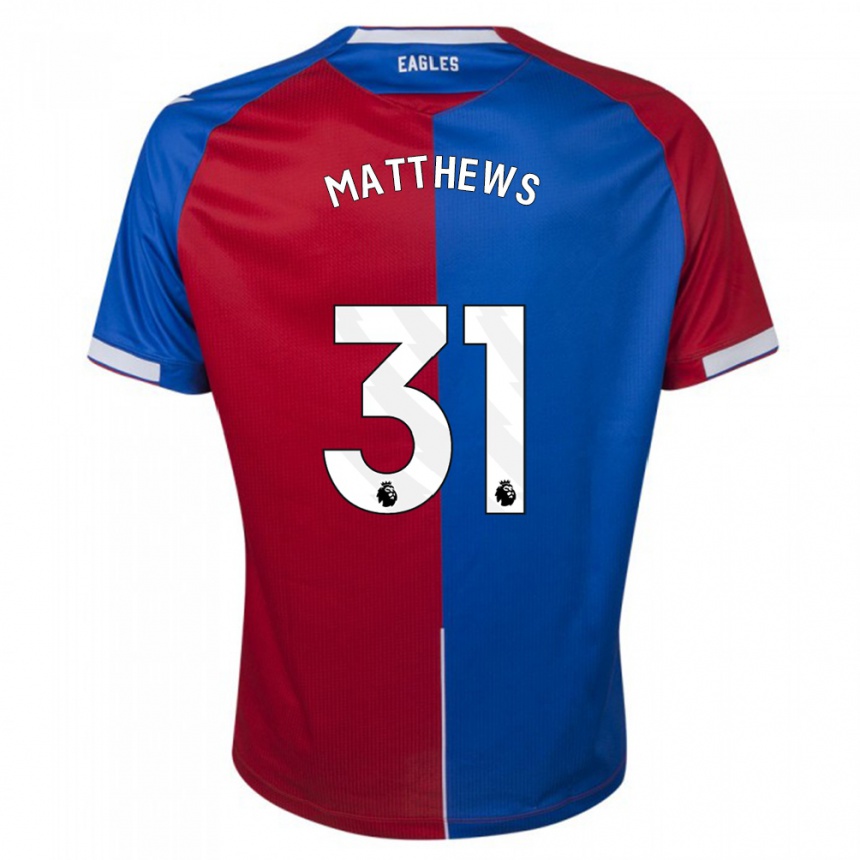 Hombre Fútbol Camiseta Remi Matthews #31 Rojo Azul 1ª Equipación 2023/24 Perú