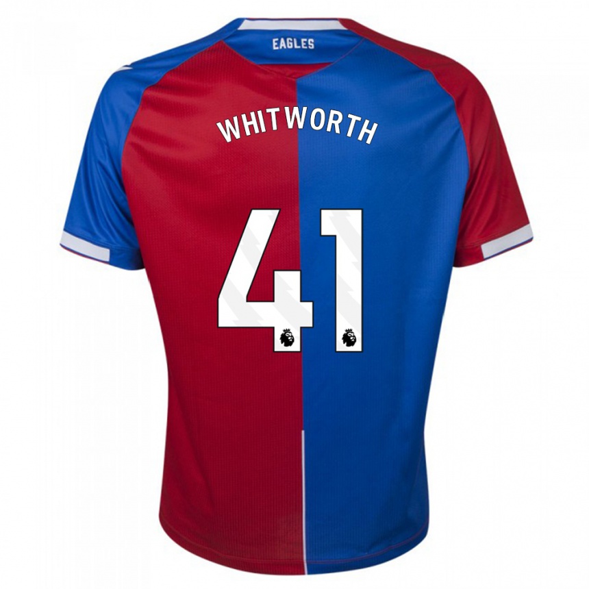 Hombre Fútbol Camiseta Joe Whitworth #41 Rojo Azul 1ª Equipación 2023/24 Perú