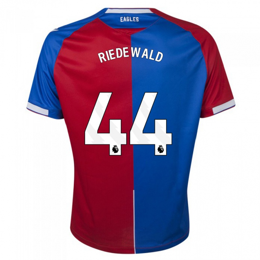 Hombre Fútbol Camiseta Jairo Riedewald #44 Rojo Azul 1ª Equipación 2023/24 Perú