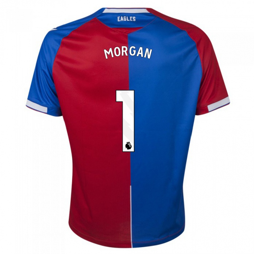 Hombre Fútbol Camiseta Chloe Morgan #1 Rojo Azul 1ª Equipación 2023/24 Perú