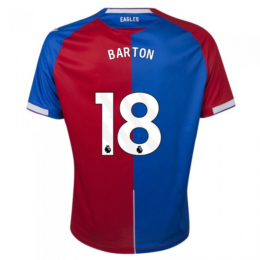 Hombre Fútbol Camiseta Kirsty Barton #18 Rojo Azul 1ª Equipación 2023/24 Perú