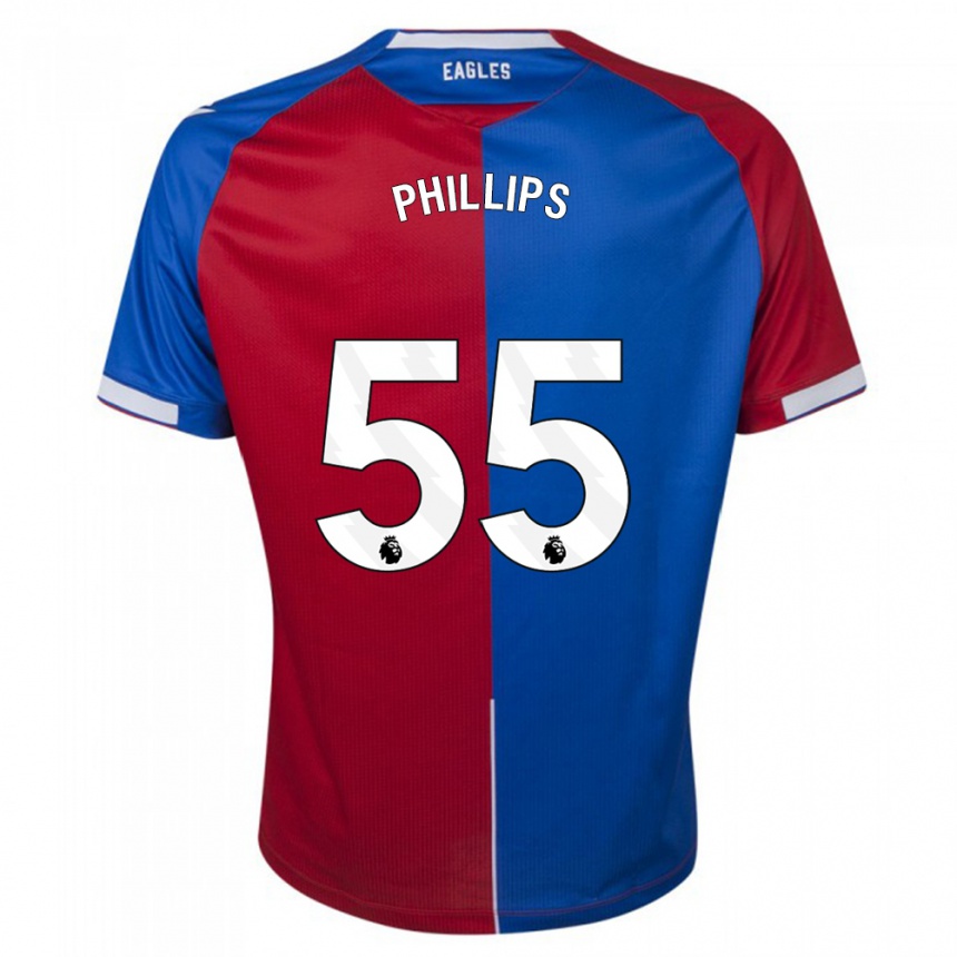 Hombre Fútbol Camiseta Killian Phillips #55 Rojo Azul 1ª Equipación 2023/24 Perú