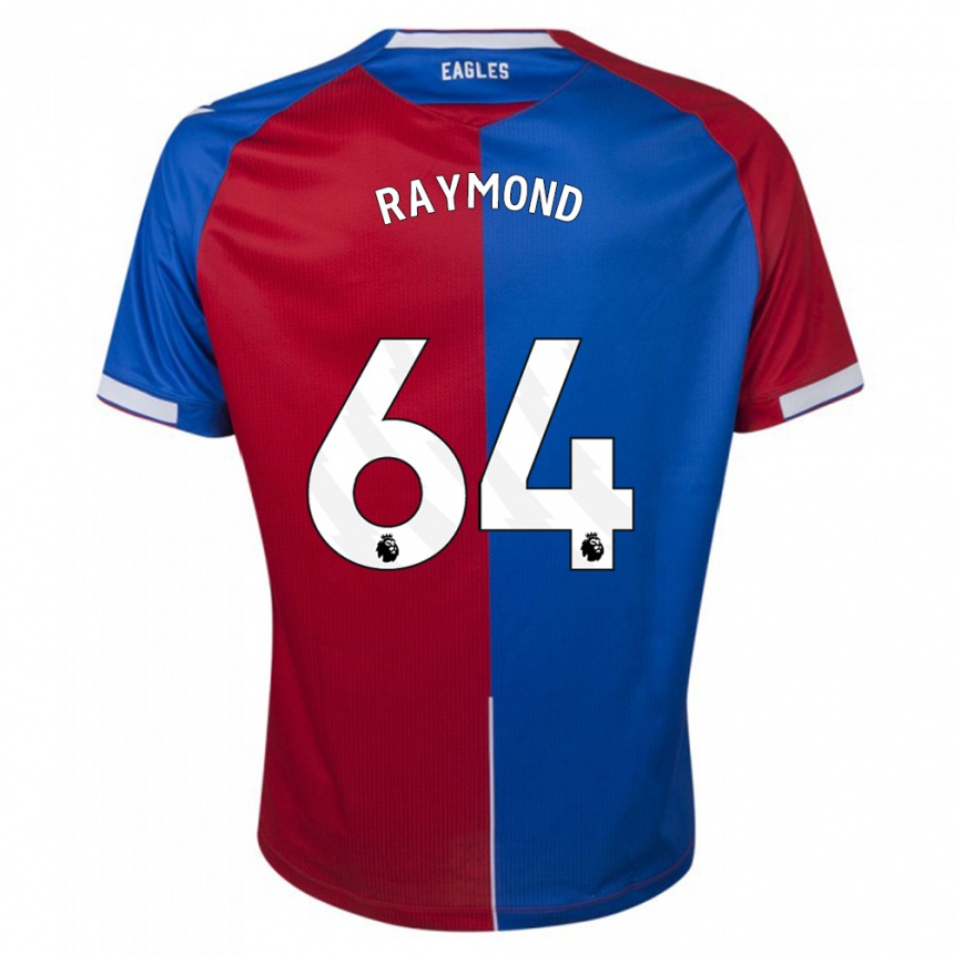 Hombre Fútbol Camiseta Jadan Raymond #64 Rojo Azul 1ª Equipación 2023/24 Perú