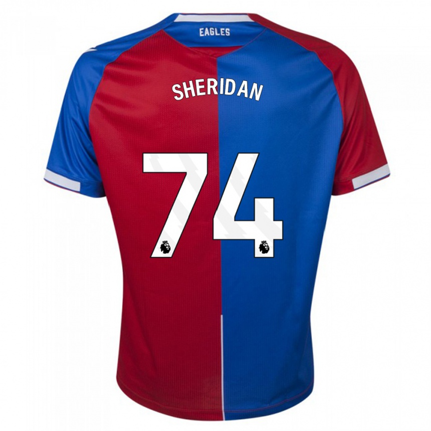 Hombre Fútbol Camiseta Joe Sheridan #74 Rojo Azul 1ª Equipación 2023/24 Perú