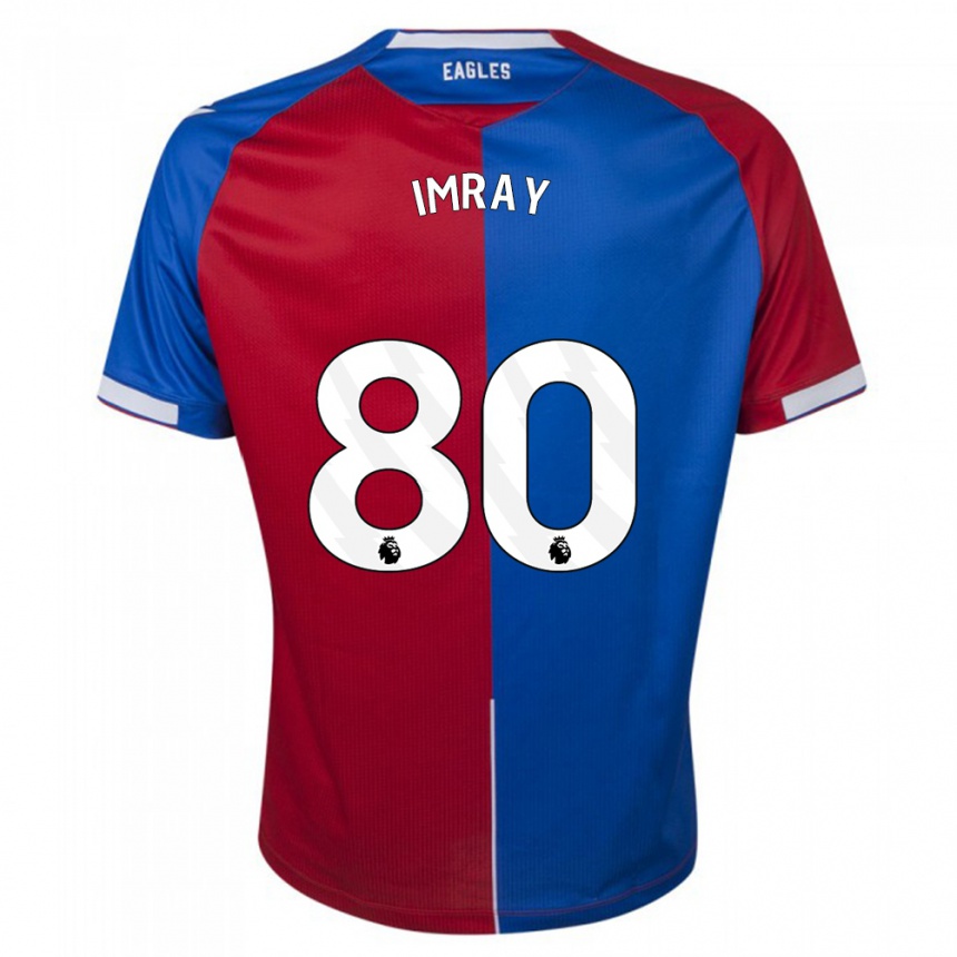 Hombre Fútbol Camiseta Danny Imray #80 Rojo Azul 1ª Equipación 2023/24 Perú