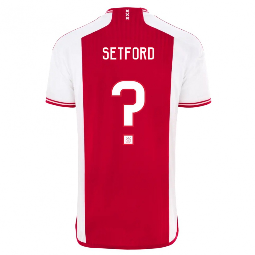 Hombre Fútbol Camiseta Charlie Setford #0 Rojo Blanco 1ª Equipación 2023/24 Perú