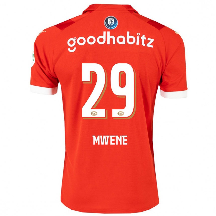 Hombre Fútbol Camiseta Phillipp Mwene #29 Rojo 1ª Equipación 2023/24 Perú