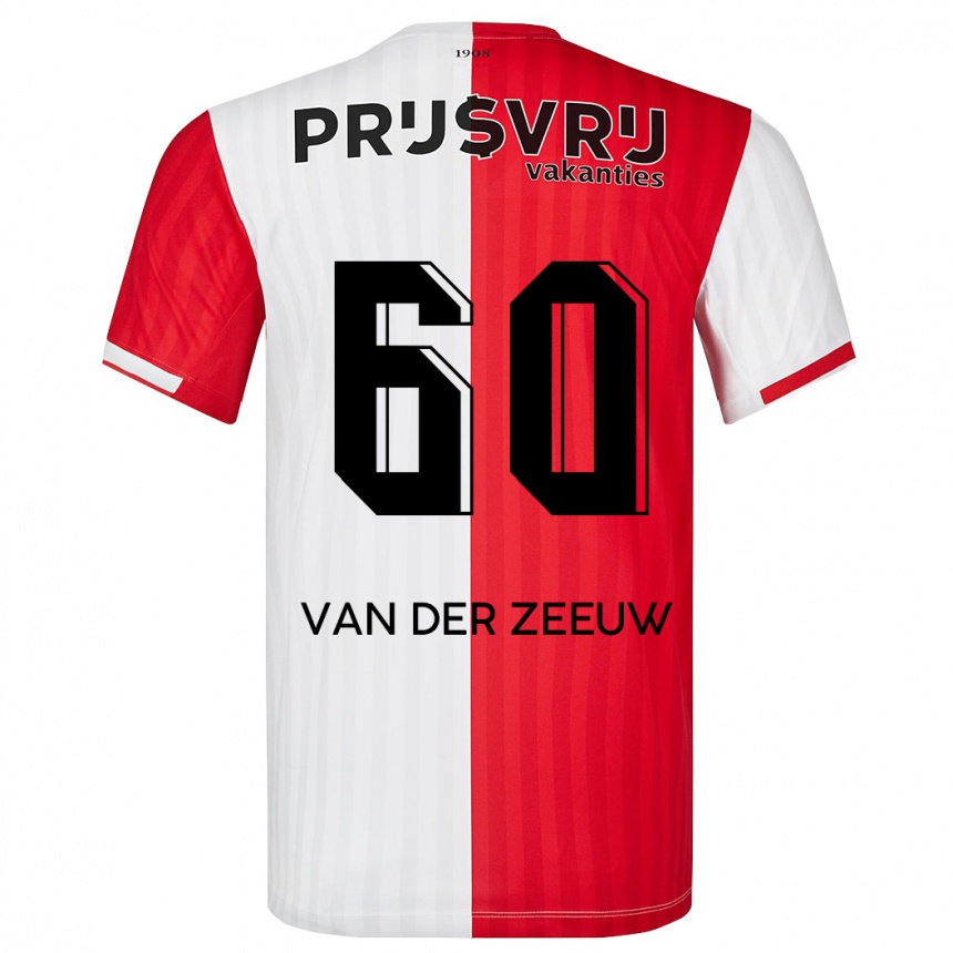 Hombre Fútbol Camiseta Twan Van Der Zeeuw #60 Rojo Blanco 1ª Equipación 2023/24 Perú