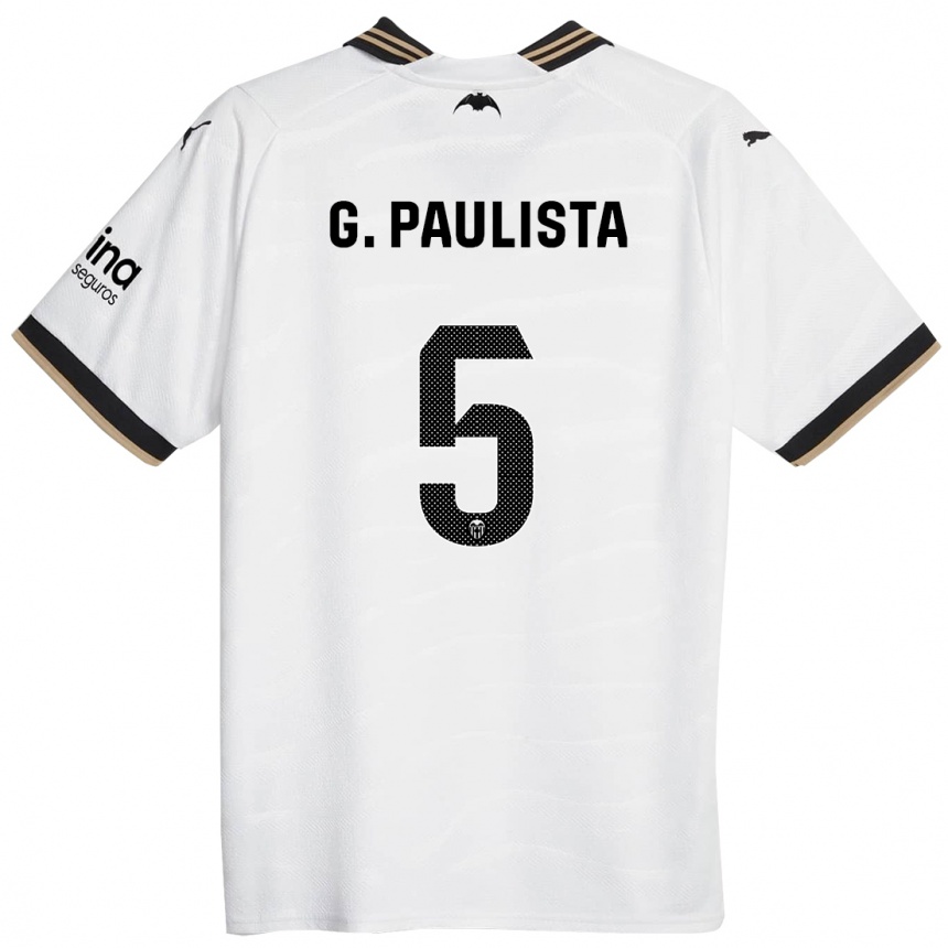 Hombre Fútbol Camiseta Gabriel Paulista #5 Blanco 1ª Equipación 2023/24 Perú