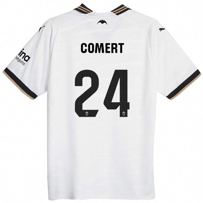 Hombre Fútbol Camiseta Eray Comert #24 Blanco 1ª Equipación 2023/24 Perú