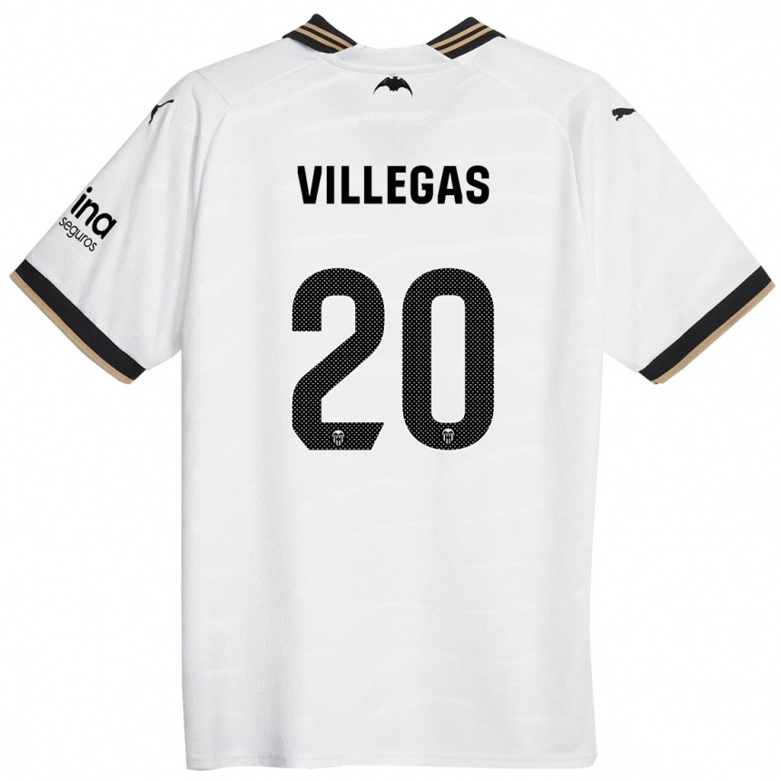 Hombre Fútbol Camiseta Noelia Villegas #20 Blanco 1ª Equipación 2023/24 Perú