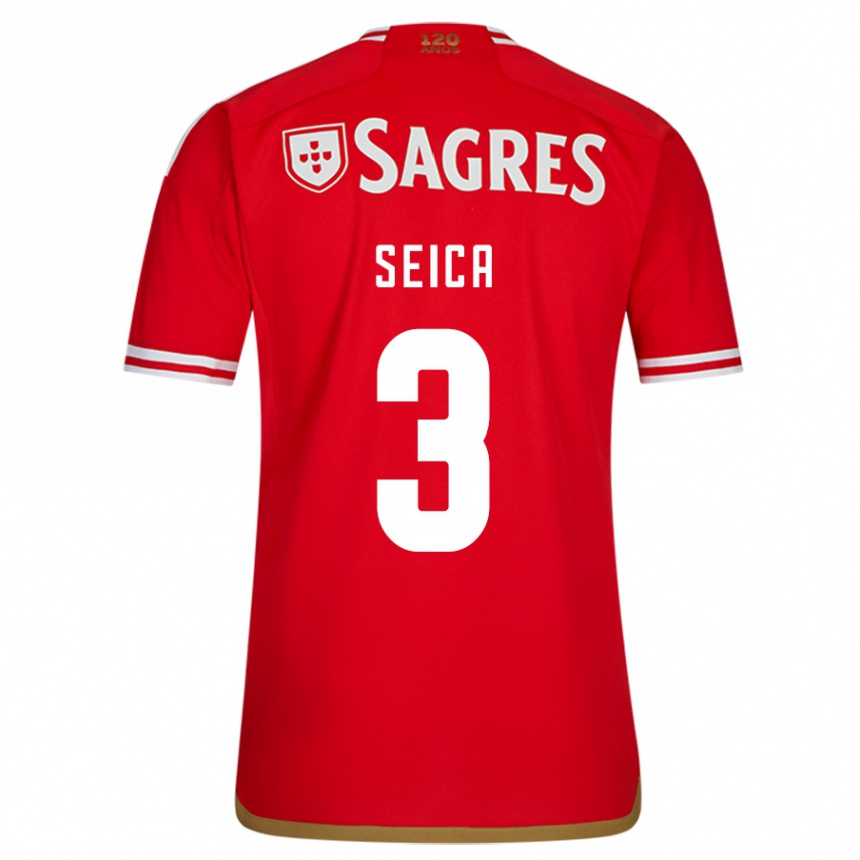 Hombre Fútbol Camiseta Ana Seica #3 Rojo 1ª Equipación 2023/24 Perú