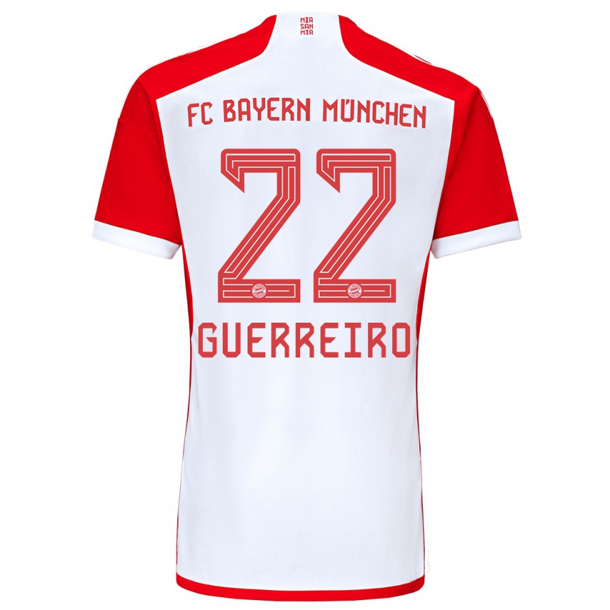 Hombre Fútbol Camiseta Raphael Guerreiro #22 Rojo Blanco 1ª Equipación 2023/24 Perú