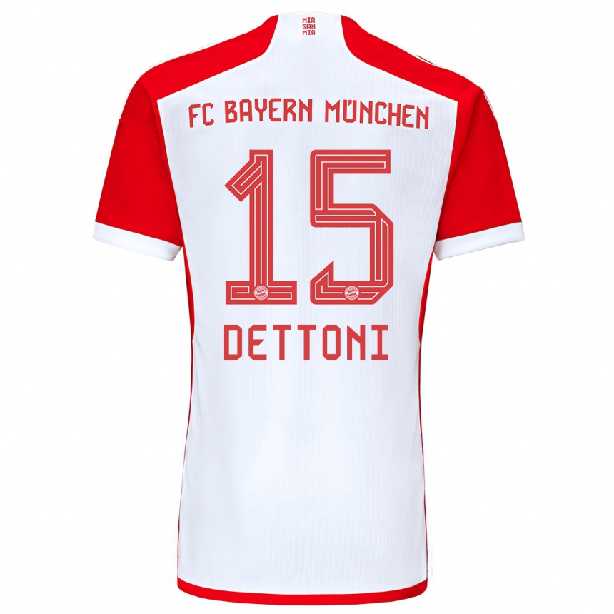 Hombre Fútbol Camiseta Grayson Dettoni #15 Rojo Blanco 1ª Equipación 2023/24 Perú