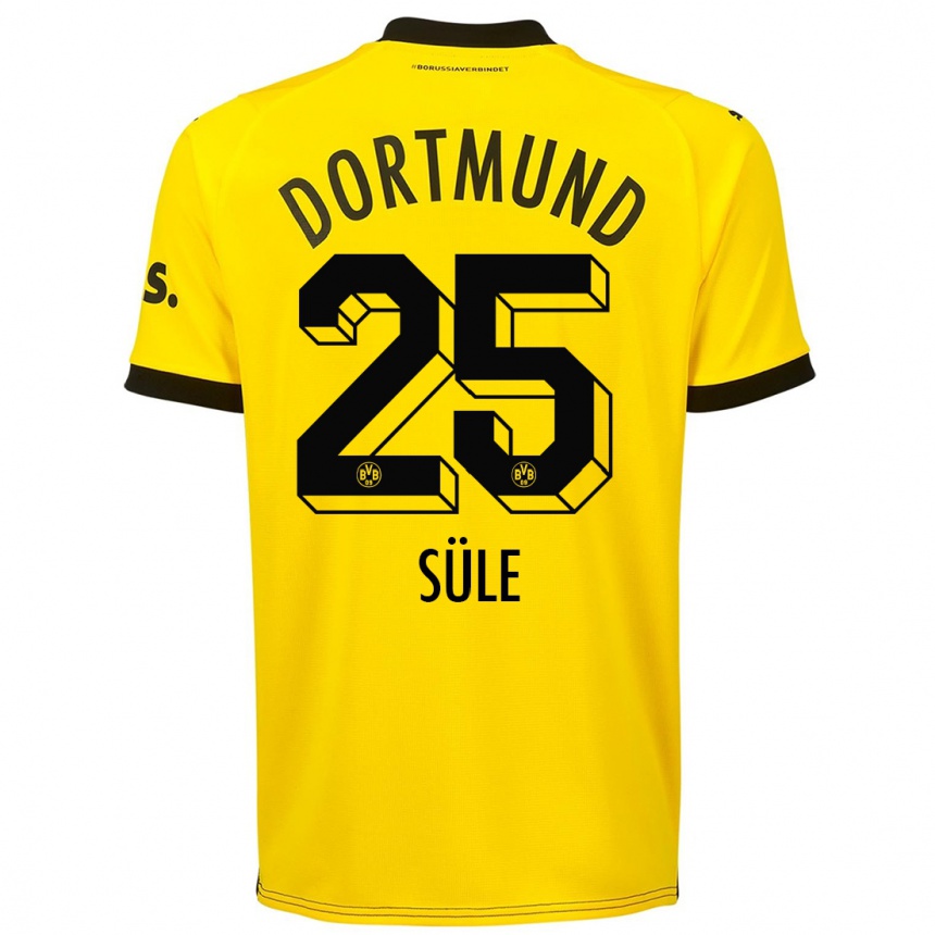 Hombre Fútbol Camiseta Niklas Sule #25 Amarillo 1ª Equipación 2023/24 Perú