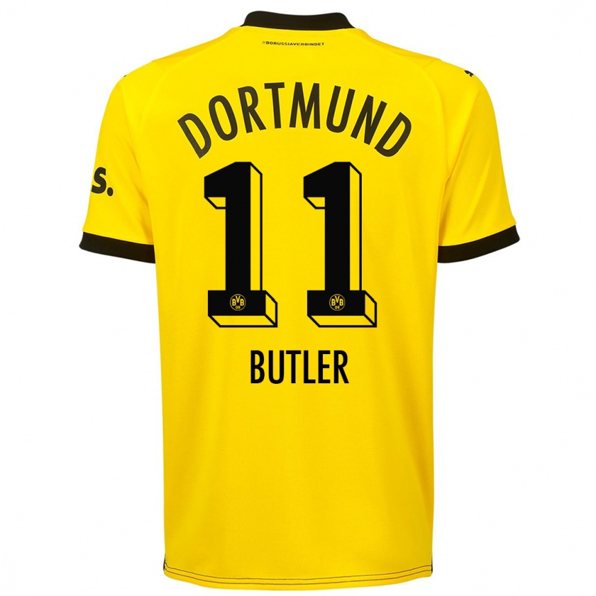 Hombre Fútbol Camiseta Justin Butler #11 Amarillo 1ª Equipación 2023/24 Perú