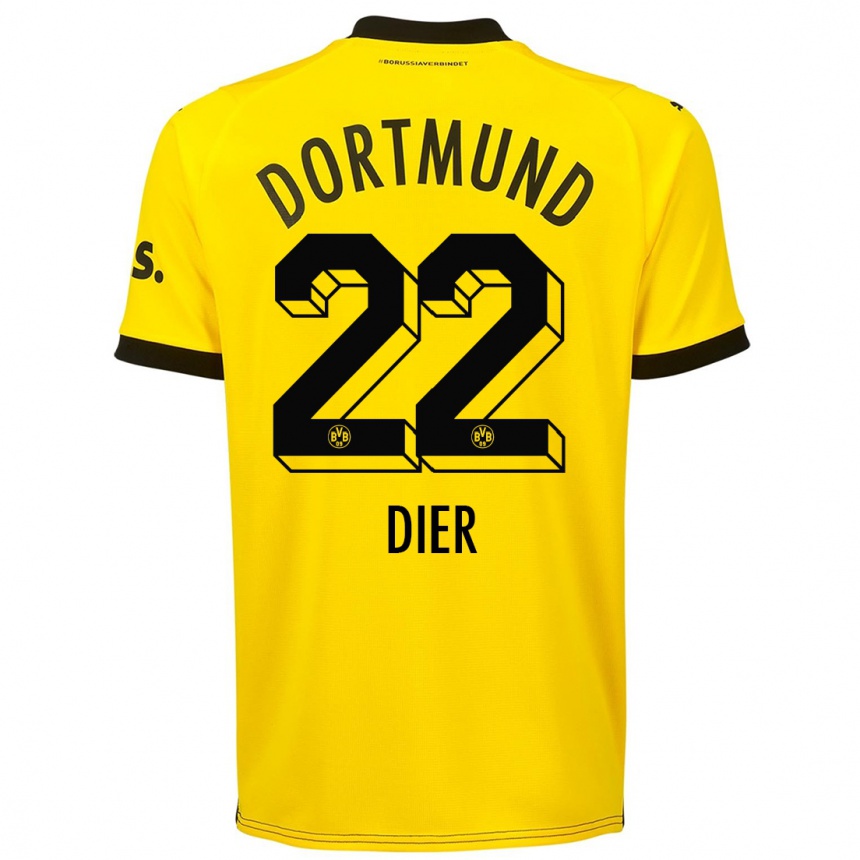 Hombre Fútbol Camiseta Henrik Dier #22 Amarillo 1ª Equipación 2023/24 Perú