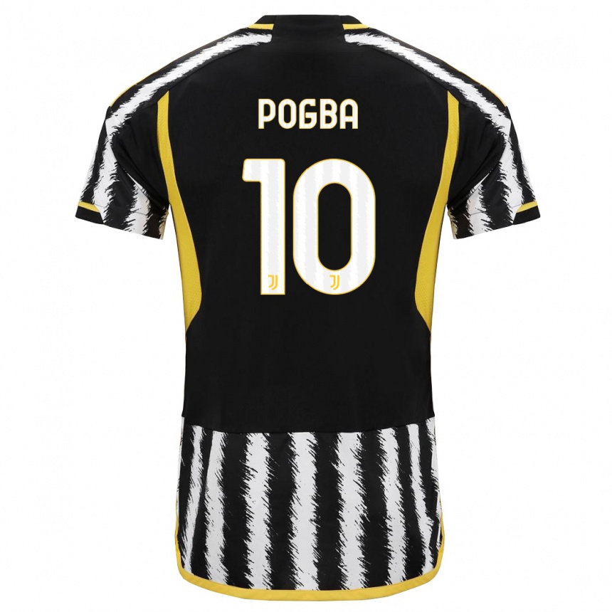 Hombre Fútbol Camiseta Paul Pogba #10 Blanco Negro 1ª Equipación 2023/24 Perú