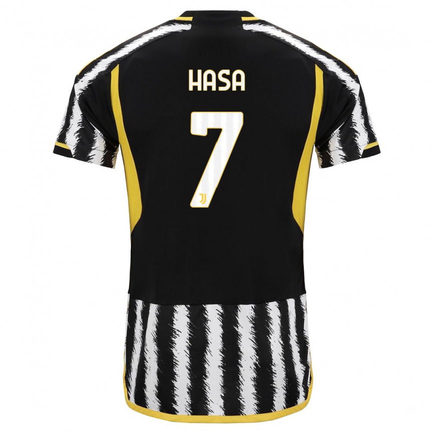 Hombre Fútbol Camiseta Luis Hasa #7 Blanco Negro 1ª Equipación 2023/24 Perú